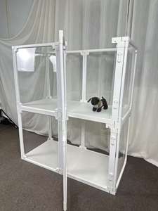 Kapalı kullanım için şeffaf ABS PET malzeme köpek kafesi çit orta ve küçük köpekler için özelleştirilebilir yükseklik - Product Image 6