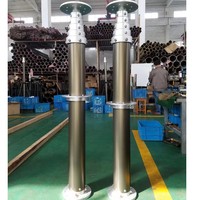Mástil Telescópico para Cámara PTZ, Poste de Luz para Rescate de Emergencia Nocturno, Mástil de Antena Telescópico de Aleación de Aluminio