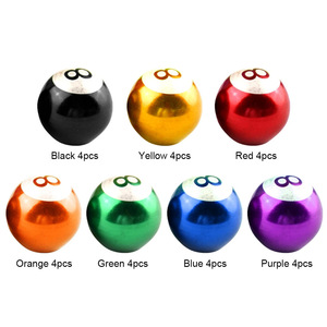 Capuchon de valve en alliage d'aluminium vert en forme de boule 8 pour pneu de voiture, valve américaine - Product Image 4