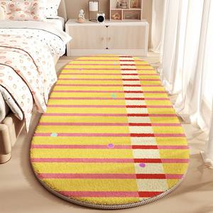 Tapete de Imitação de Cashmere - Tapete Estético para Canto de Cama, Resistente ao Desgaste, Antiderrapante, Fácil de Limpar, Tapete para Sofá de Sala de Estar, Personalizável - Product Image 3