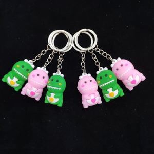 Venta al por mayor <span class=keywords><strong>3D</strong></span> PVC Material lindo dinosaurio estatuilla llavero juguete para 2 pulgadas cápsula expendedora - Product Image 2