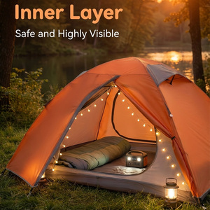 Carpa de Camping Oxford para las Cuatro Estaciones <span class=keywords><strong>Desert</strong></span>&<span class=keywords><strong>Fox</strong></span>, Ligera, para 1-3 Personas, Doble Capa, Impermeable, Portátil, con Varillas de Aluminio - Product Image 1