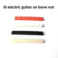 ST Electric Guitar Beef Bone Bridge String Nut pour Guitare Électrique, Nut en Os pour Guitare Électrique