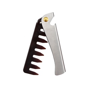 <span class=keywords><strong>Peigne</strong></span> à moustache professionnel pour homme, <span class=keywords><strong>peigne</strong></span> à <span class=keywords><strong>barbe</strong></span> pliable à dents larges pour un transport facile - Product Image 4