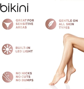 <span class=keywords><strong>Rasoir</strong></span> électrique rechargeable à lumière LED pour femmes, <span class=keywords><strong>rasoir</strong></span> de bikini étanche à lame unique, tondeuse à cheveux - Product Image 5
