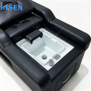 KISEN Lit de lavage de luxe électrique avec hydrothérapie, fauteuil de pédicure, lavabo de salon, lit de spa japonais pour la tête et les pieds - Product Image 6
