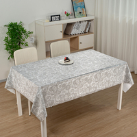 Nappe de table RNPT Platinum Luxury White Small Floral, résistante à l'huile, nettoyable, pour cuisine, nappe en PVC gaufré, facile à nettoyer