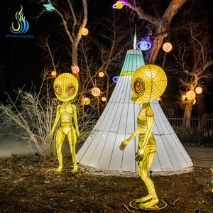 Lanterne OVNI <span class=keywords><strong>Alien</strong></span> personnalisée, nouveau design, très demandée, de la fabrique de lanternes du festival de Zigong, pour les visites nocturnes des parcs à thème science-fiction - Product Image 4