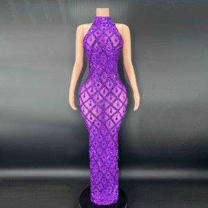 Novance Y2360-J Vestido Longo De Dresses 2025 tırmanmak elmas mor resmi elbise balo zarif kadın giyim elbiseler düğün - Product Image 4