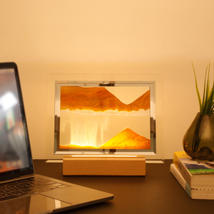 Flowing Sand Art Light Hourglass 3D Dynamic Moving Sand Picture Quicksand Painting Warm White <b>Plug</b>-In Bedroom Night Lights - Product Image 6
