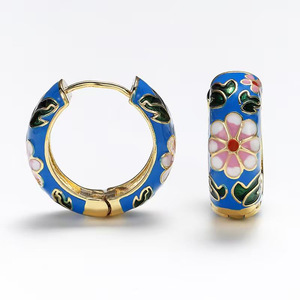 Pendientes de flores coloridos para mujer, pendientes de estilo retro y dulce para uso diario, accesorios para las orejas de estilo francés - Product Image 3