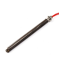 Crayon fileté à une extrémité OEM SS304 élément chauffant Tube à ailettes cartouche d'air tige chauffante pour déshumidificateur