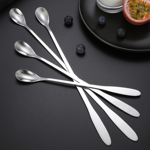 Cuchara para batir café, leche y postres con mango largo, DFS1110, en stock y personalizable, fabricada en China, accesorios - Product Image 2