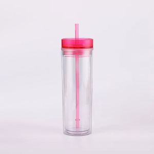 Gobelet isotherme portable en acrylique de 16 oz avec poignée et paille pour pique-nique, barbecue et fêtes en plein air - Product Image 3