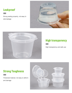 Cốc Đựng Nước Sốt Rau Trộn Rau Trộn Nhựa PP Dùng Một Lần Môi Trường Hộp Đựng Nước Sốt Mang Đi Mang Đi Ngâm 1.5Oz Có Nắp Đậy - Product Image 6