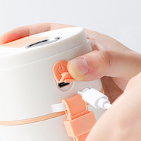 Draagbare Roestvrijstalen Elektrische Juicer Voor Thuis-En Buitengebruik Multifunctionele Fruit-En Groentesappige Beker Met Digitaal Display