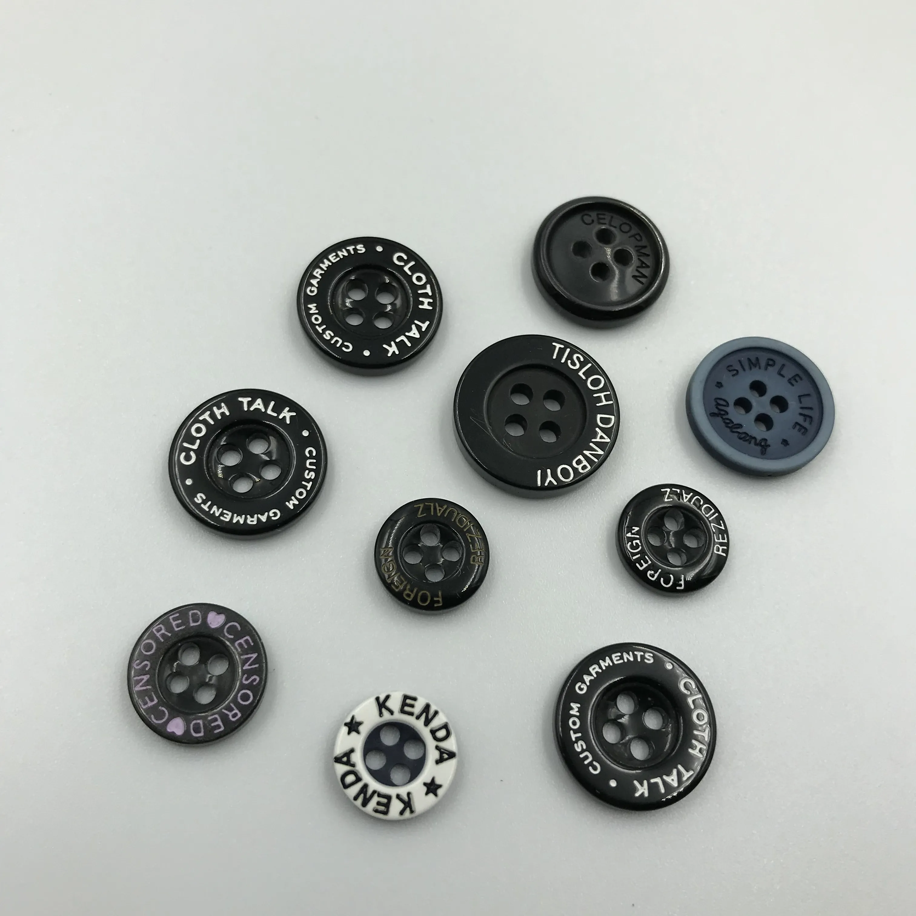 18L custom logo made suit for shirt resin button