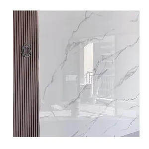 Folhas de PVC de alto brilho alternativas de mármore para paredes painel alternativo de madeira para paredes interiores