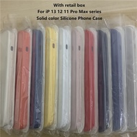 Coque de téléphone en silicone d'origine pour Apple Iphone 17 16 15 14 13 Pro Max Mini 7 8 6s Plus X Xs Max 5 Coque antichoc avec emballage