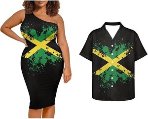 Vêtements à thème drapeau jamaïcain, tenues assorties pour couple, tenues jamaïcaines, tenues assorties pour couples, tenues d'été - Product Image 2