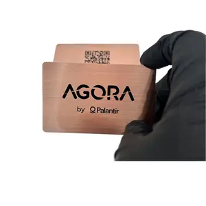 Biglietto <span class=keywords><strong>da</strong></span> visita di lusso in metallo bronzo con stampa personalizzata con codice QR e <span class=keywords><strong>numero</strong></span> di serie - Product Image 1