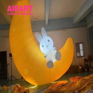 Pembe renk olaylar dekorasyon maskot şişme büyük tavşan, paskalya için şişme sevimli tavşan hayvan şekilli balon - Product Image 3
