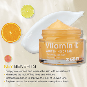 Produits de soin de la peau biologiques ZLZR, crème hydratante anti-rides, crème éclaircissante pour le visage à la vitamine C - Product Image 3