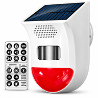 Nouvelle alarme solaire vocale WALE anti-effraction DIY avec détecteur de mouvement, sensibilité réglable, 120 dB, sans fil, PIR, alarme vocale et lumineuse, sans besoin de réseau