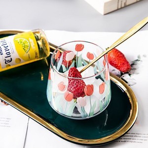 Ly thủy tinh hoa tulip sáng tạo - Trong suốt 385-390ml, có thể tái sử dụng, dùng cho tráng miệng & đồ uống như mousse, sữa, nước ép, sinh tố - Product Image 2