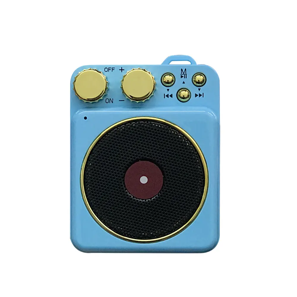 2022 Hot Selling BT Speaker Wireless Stereo Sound Multi-Function Portable Retro Mini Speaker