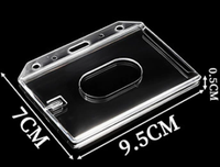Porte-badge et porte-carte d'identité en plastique rigide PC pour le personnel de bureau, porte-carte d'identité transparent pour entreprise