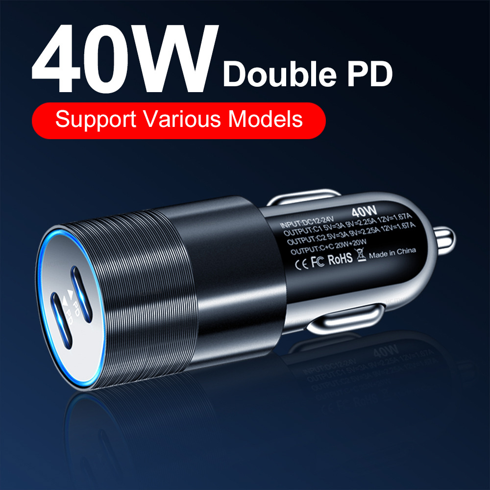 2 pd port car charger