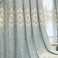 Rideaux de luxe brodés pour fenêtre, style vintage, avec voile brodé pour chambre à coucher, salon