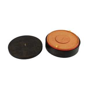 Caja de joyería de madera para el hogar redonda de doble capa DS, laca de alto brillo para almacenar sus piezas amadas - Product Image 4