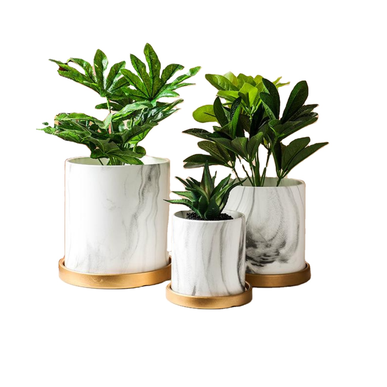 Домашний настольный офисный декор для подоконника, садовая домашняя ваза, милый мраморный подарок, цветок, простой дизайн, керамический горшок, плантатор