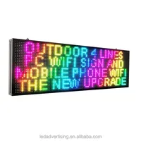 Letrero LED para Exteriores e Interiores, Tablero de Anuncios Desplazable P10/P8/P5/P5, Letrero para Tiendas, Centros Comerciales, Pantalla Programable por Wifi con Texto