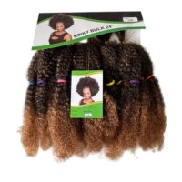 Perruque en fibres synthétiques douces, extensions de cheveux tressés africains, tissage de cheveux Marley pour tresses, perruque bouclée afro kinky