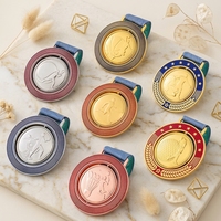 Médaille de sport personnalisable en alliage de zinc moulé sous pression, découpée en 3D, avec impression typographique et finition lavable