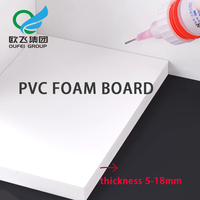 Panneau en mousse PVC de 5 mm à 18 mm d'épaisseur, prix d'usine, taille personnalisée, coloré, panneau mural en mousse PVC de 5 mm à 18 mm