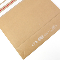 Sac d'expédition en papier kraft écologique fait main, auto-adhésif, recyclable, avec logo personnalisé