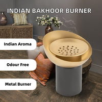 Brûleur d'encens indien Bakhoor de qualité supérieure, support moderne en métal Mubkhar, bois de santal, anti-odeur, coriandre, printemps-été