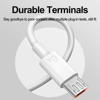 Câble de charge rapide Micro USB 6A de 3 pieds, nouveau design, avec gaine TPE et blindage en feuille d'aluminium pour téléphones mobiles