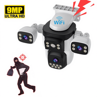 VStarcam CS621SR WIFI 9MP 3 lensa deteksi AI IP66 kamera keamanan luar ruangan tahan air Audio dua arah nirkabel sistem PTZ Cloud