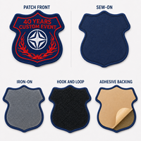Écusson brodé personnalisé pour événements, emblème, badge, avec broderie fine, pour souvenirs d'anniversaire et uniformes d'équipe