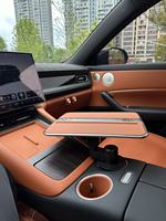 BJYD Cuir Premium pour Voiture 360 °   Table de voiture pliable rotative pour SUV, accessoires intérieurs universels pour voiture