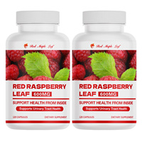 Capsules d'extrait de feuille de framboisier rouge antioxydant, protection cellulaire et soutien de la santé de la peau, approvisionnement en vrac certifié GMP