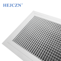 Diffuseur d'air carré en aluminium, grille de retour d'air en nid d'abeille, grille de ventilation de plafond avec filet en aluminium