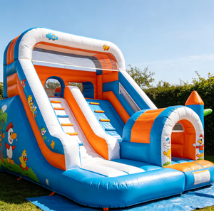 Château gonflable carré personnalisé avec motif de dessin animé, maison de saut pour enfants, taille et logo personnalisables pour <span class=keywords><strong>location</strong></span> de terrain de jeux extérieur - Product Image 2