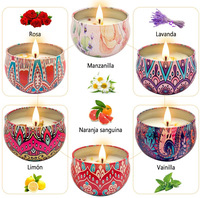 En stock, vente en gros : Coffret cadeau de bougies d'aromathérapie, idéal pour la Saint-Valentin, les anniversaires, un cadeau attentionné pour hôtesse ; sans fumée