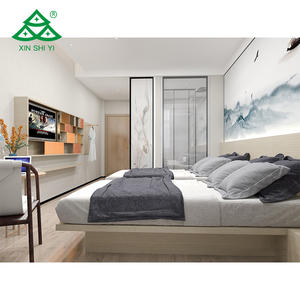 Shiyi Ensemble de meubles de chambre à coucher double 5 étoiles modernes et luxueux Régence en bois massif personnalisés pour IHG Hotel & Apartment Nouveau design - Product Image 3
